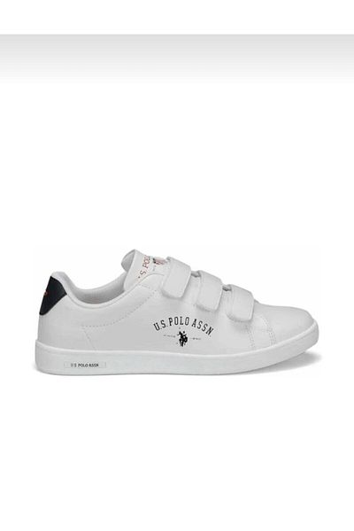U.S. Polo Assn. Unisex White Flat Sole Shoes
