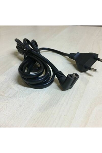 Platoon 2 Metre C8 Teyp Işıldak Fişi Power Güç Kablosu L Uç 90 Derece Tey