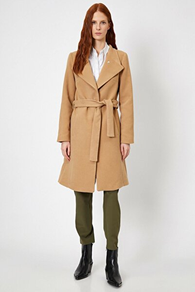 Koton Dámský kabát se zavazováním do pasu 0kak06299ew