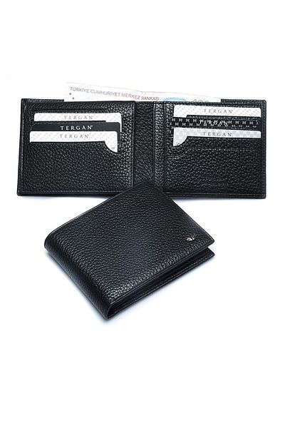Tergan Genuine Leather Men's Black Wallet S1ce00001468