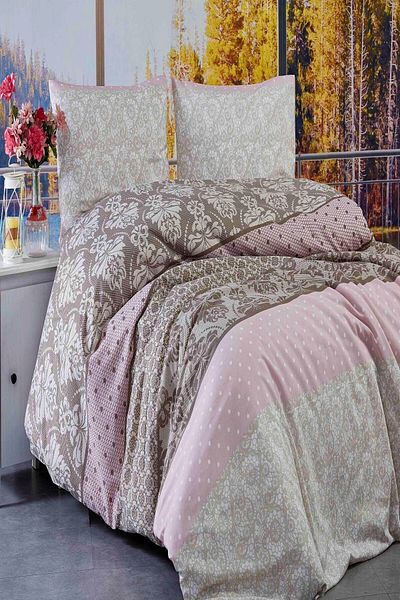 MAJESTE Diplomatic Home Gold Ranforce Modern Duvet Cover Set Double - 3194