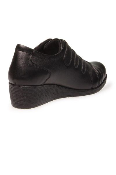 M.P. Women's Leather Black Casual Shoes