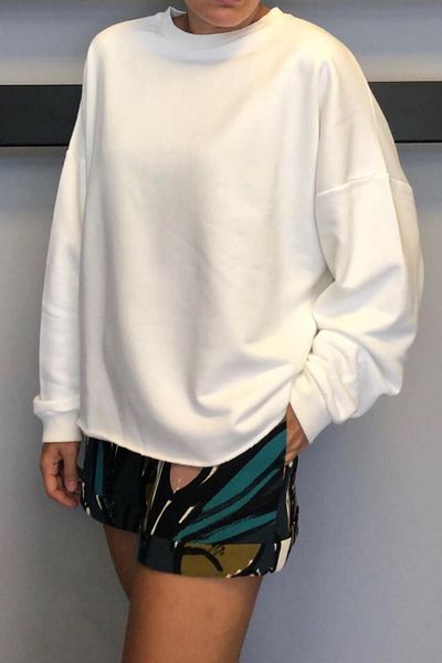 BASIC&CO Skye Oversize Ecru Sweatshirt