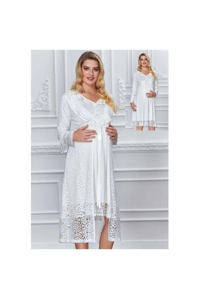 Marilyn 2988 ثوب نوم للحوامل مع ثوب من الدانتيل