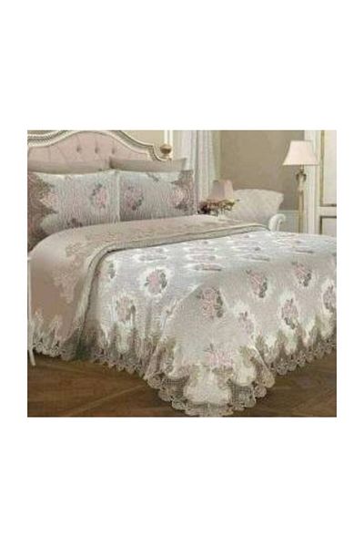 Eylül French Laced Dubai Pique Set * Cappichino