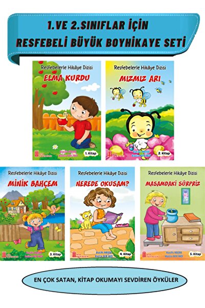 Ata Yayıncılık 1.sınıflar Için Resfebeli 5'li Büyük Boy Renkli Hikaye Dizisi