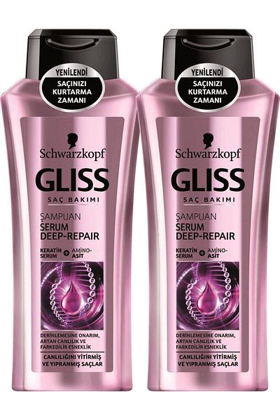 Gliss Serum Deep Repair - 360 Ml x 2 Shampoo