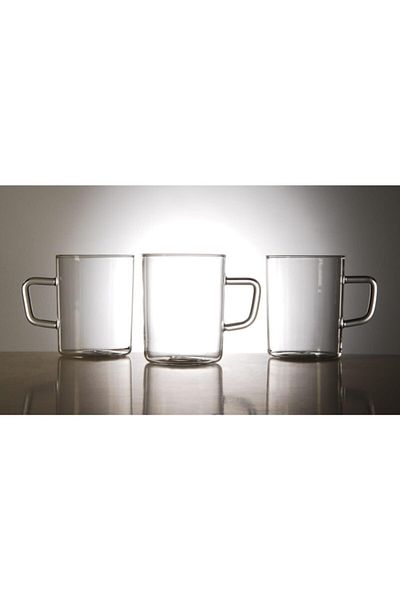 çerçi 6 Pieces Thermicyl Thin Glass Mug - Glass Krd02