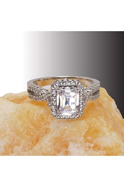 OSMANLI GÜMÜŞ Baget Tektaşlı Sarmaşık Gümüş Bayan Yüzük