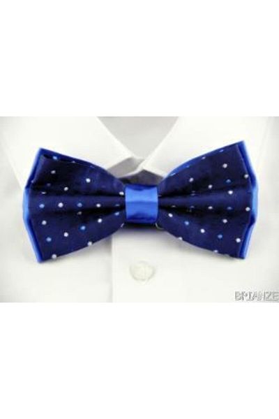 Brianze Dotted Blue-dark blue Bow Tie Dp-13