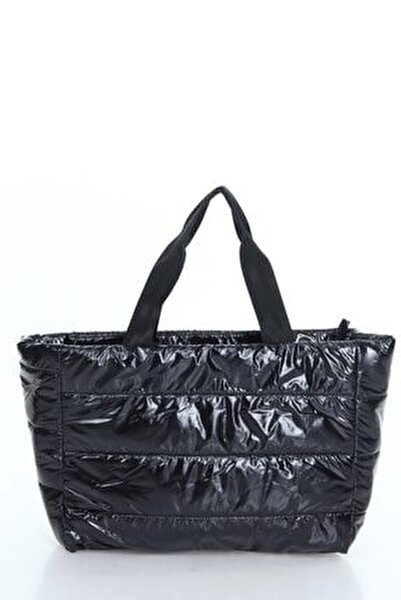 Icone Bag Icone Buyuk Boy Parlak Siyah Parasut Sisme El Cantasi Fiyati Yorumlari Trendyol