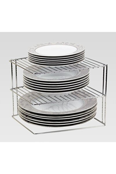Kazanabil 3 Katlı Dolap Içi Tabak Düzenleyici Metal Raf