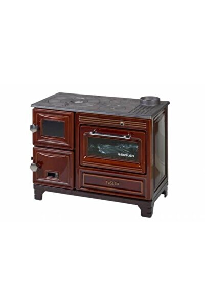 Süsler Kömürlü Soba Modern Döküm Kuzine Soba Fırınlı Soba Camlı Kuzineli