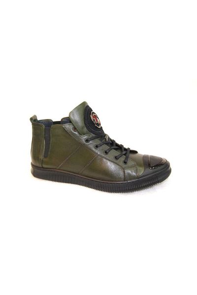 MARCOMEN Leather Green Burning Boots 3353 Y