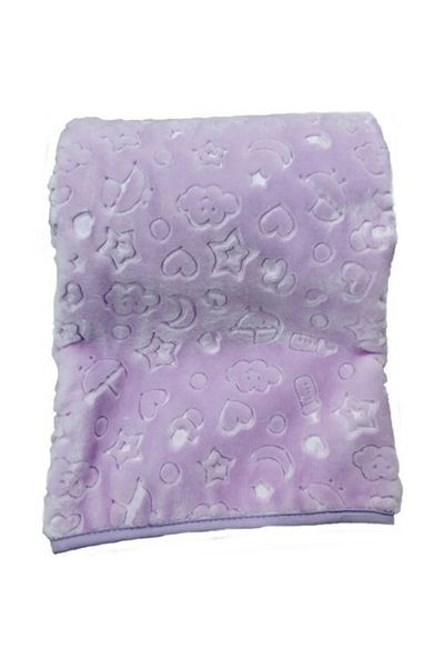 Özdilek Embos Plush Baby Blanket Lilac