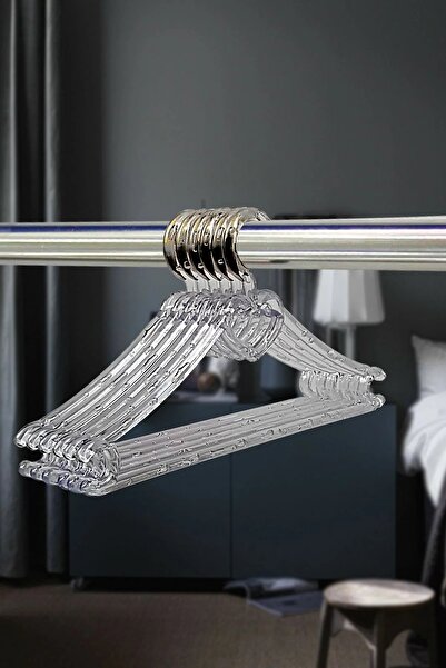 Vip Home Concept Çocuk Elbise Askısı Bebek Askısı Şeffaf Kristal Kalp Askı 18...