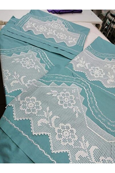 bursa çeyiz Handcrafted Lace Duvet Cover Set with Piccolo Sheet and Laces