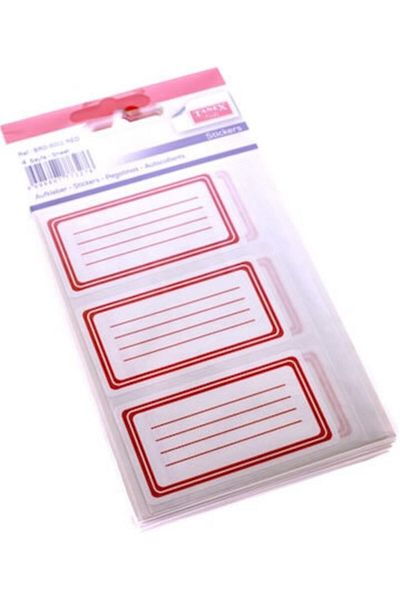 Tanex Brd-5002 Red Bordered Single Row School Label