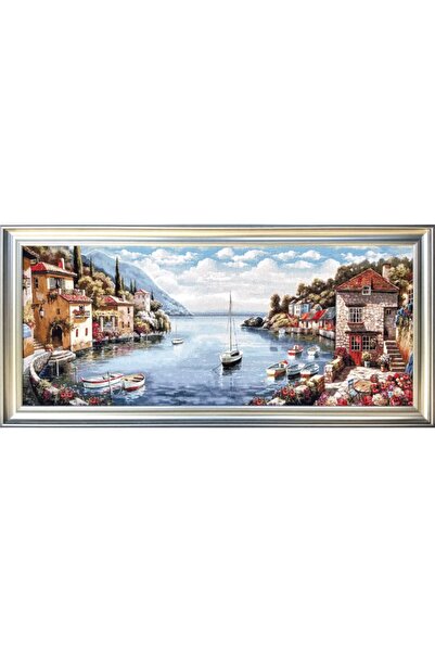 Niva Tekstil Goblen Dokuma Tablo Kumaşı-modern Manzara Deniz