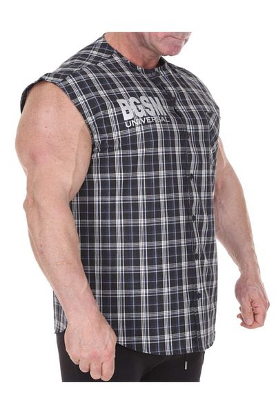 Big Sam قميص بدون أكمام مطبوع باللون الفضي من Oldschool - 5045