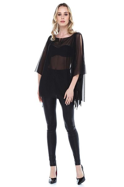 Quincey Shoulder Detailed Tulle Tunic