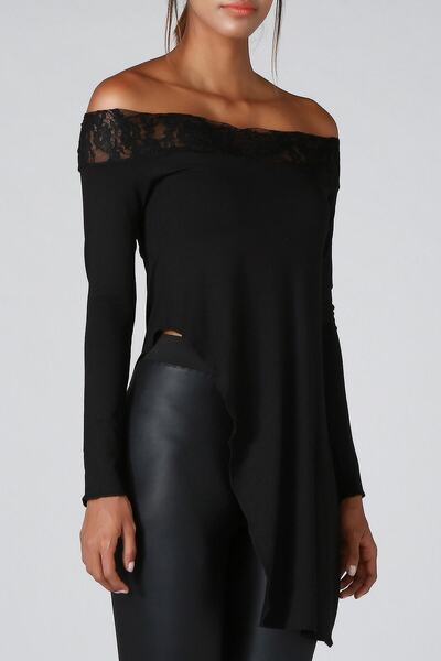 Quincey Lace Collar Knitwear Tunic