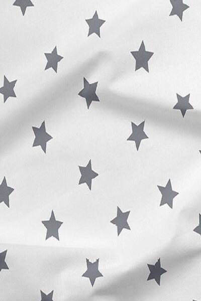 daisy star 240 Cm Eninde Nevresimlik Poplin Kumaş Yıldız Desenli