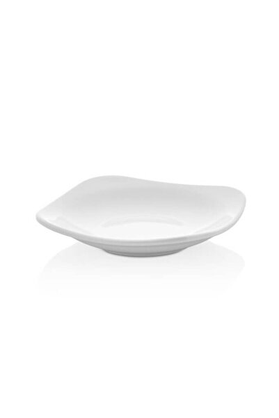 Külsan 4217.PW - Bergama Beyaz Kare Çukur Tabak Seti 17cm, Thermoset Melamin