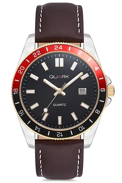 Quark Men's Brown Wristwatch Qc-420bl-2a4