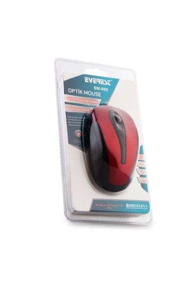 Everest Sm-800 Usb Siyah Kırmızı Kablolu Mouse