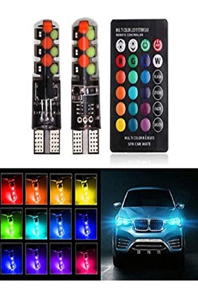 CARCOB Uzaktan Kumandalı T10 Renk Değiştiren Ampul