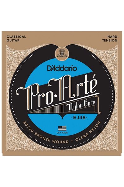 Daddario سلسلة جيتار كلاسيكية من Ej48 Pro-arte Hard Tension
