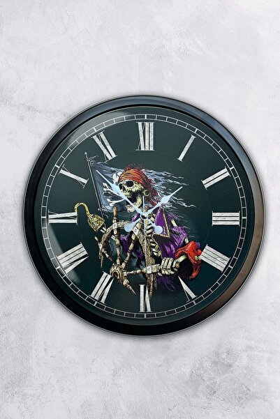 Platin Saat هدية ساعة حائط بعجلة معدنية سوداء مقاس 40 سم