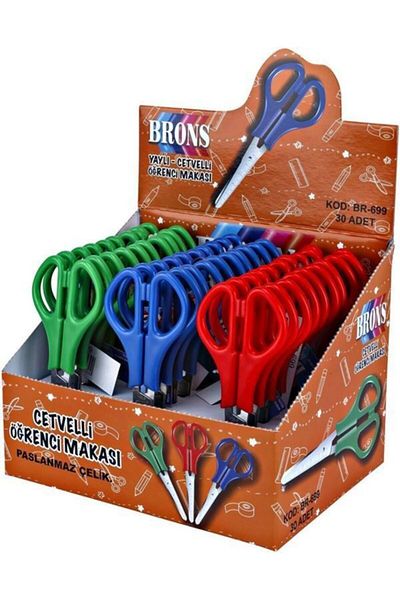 Brons Student Scissors with Ruler Br-699 (Pack of 30)