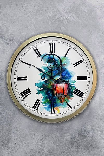 Kasva Concept 40 cm Antique Metal Mosaic Wall Clock