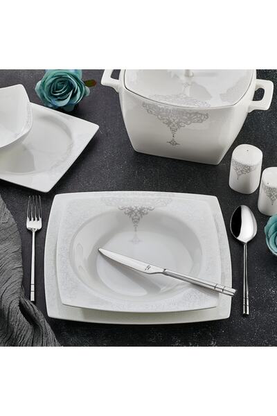 Aryıldız Bone Porselen Kare Yemek Takımı Ar 45000