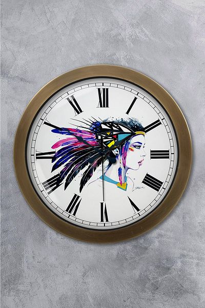 Kasva Concept 36 cm Tumbled Metal Art Work Wall Clock