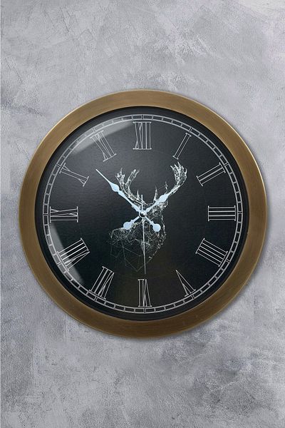 Kasva Concept 36 cm Tumbled Metal Animals Wall Clock