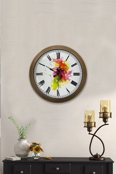 Kasva Concept Gift 36 cm Antique Metal Design Wall Clock