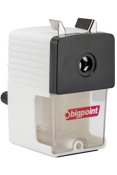 Bigpoint White Jumbo Openable Desk Type Pencil Sharpener