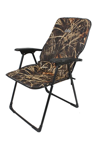 GRAY WOLF Katlanır Petli Lüks Kamp Sandalyesi Kollu (Saz Desen)