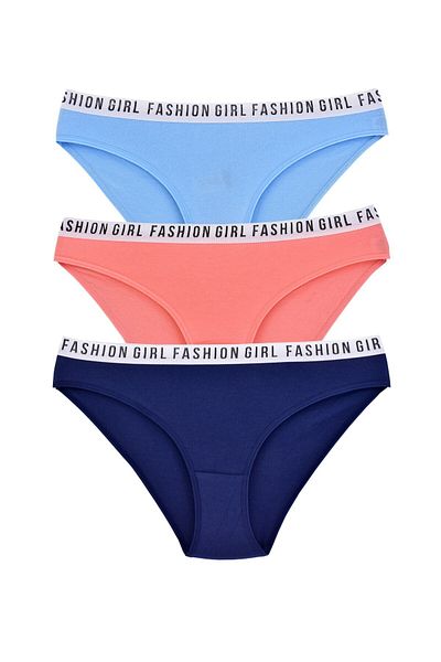 Pemilo Γυναικεία πολύχρωμα σλιπ μπικίνι Hera Fashion Girl Waist Elastic 3 τεμαχίων 611