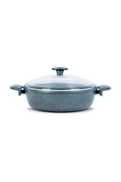 ThermoAD 24 Cm Flattened Granite Pot Gray