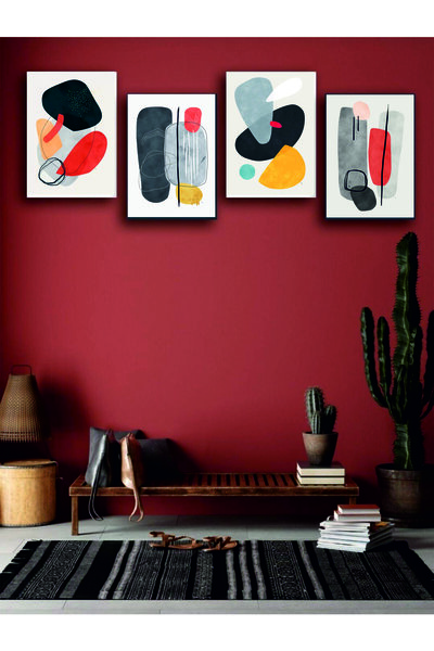 RET Dizayn Σετ Σαλονιού Διακοσμητικό Ρετρό Τραπέζι MDF (με όψη πλαισίου)