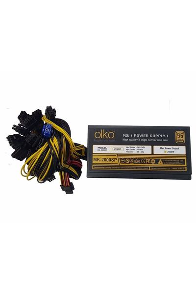 Olko Mk-2000sp 2000w 96+ 2 Fanlı Mining Powersuply Kutulu Bilgisayar Kasa Güç...