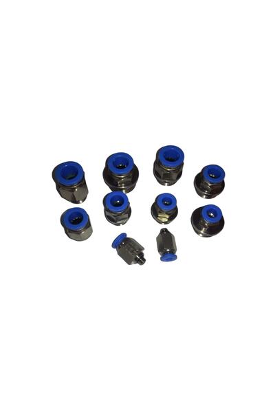 JELPC 3/8-ø8 Pnömatik Düz Rekor - 5 Adet