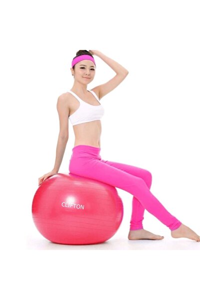 Leyaton Minge de Pilates din cauciuc de 65 cm, roz și pompă