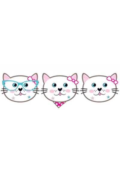 kidspartim قناع لطيف على شكل قطة مكون من 6 قطع