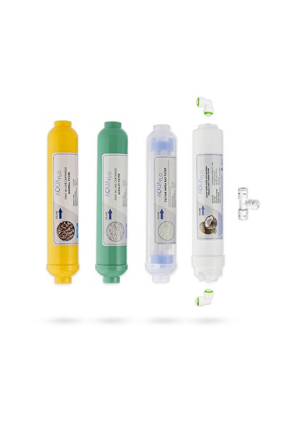 AQUAFLO Mineral - Alkalin - Detoks - Tatlandırıcı 4'lü Su Arıtma Filtresi