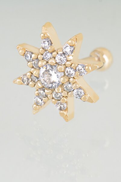 Sortie Aksesuar Yıldız Figürlü Zirkon Taşlı Tragus Küpe Piercing 005